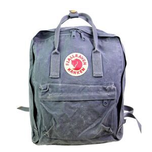 FJALLRAVEN KANKEN GRAY COTTON CANVAS BACKPACK LAPTOP SHOULDER BAG HANDBAG PURSE